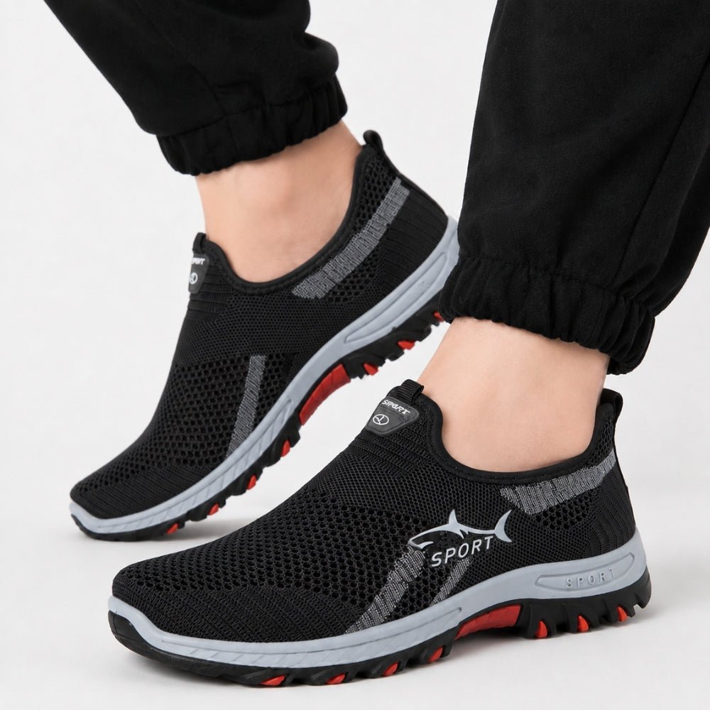 Men’s Lightweight Slip-On Walking Shoes with Breathable Mesh-Field & Wild