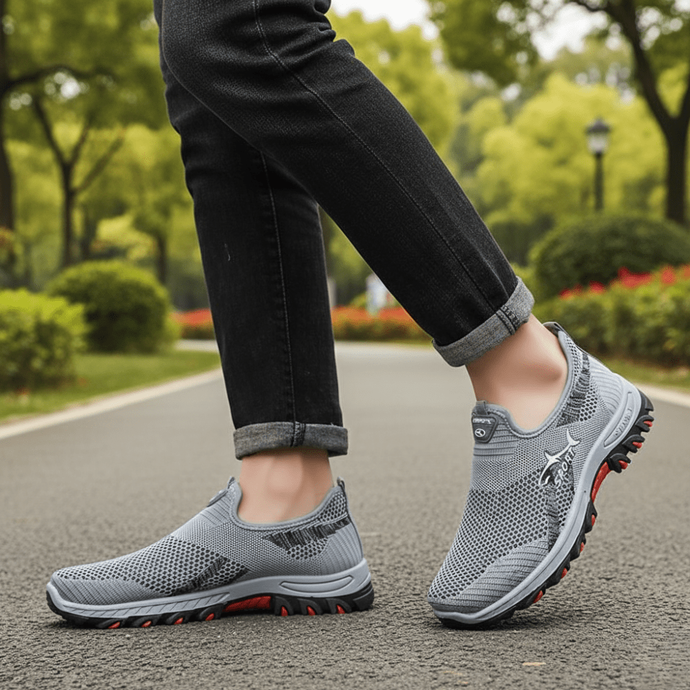 Men’s Lightweight Slip-On Walking Shoes with Breathable Mesh-Field & Wild