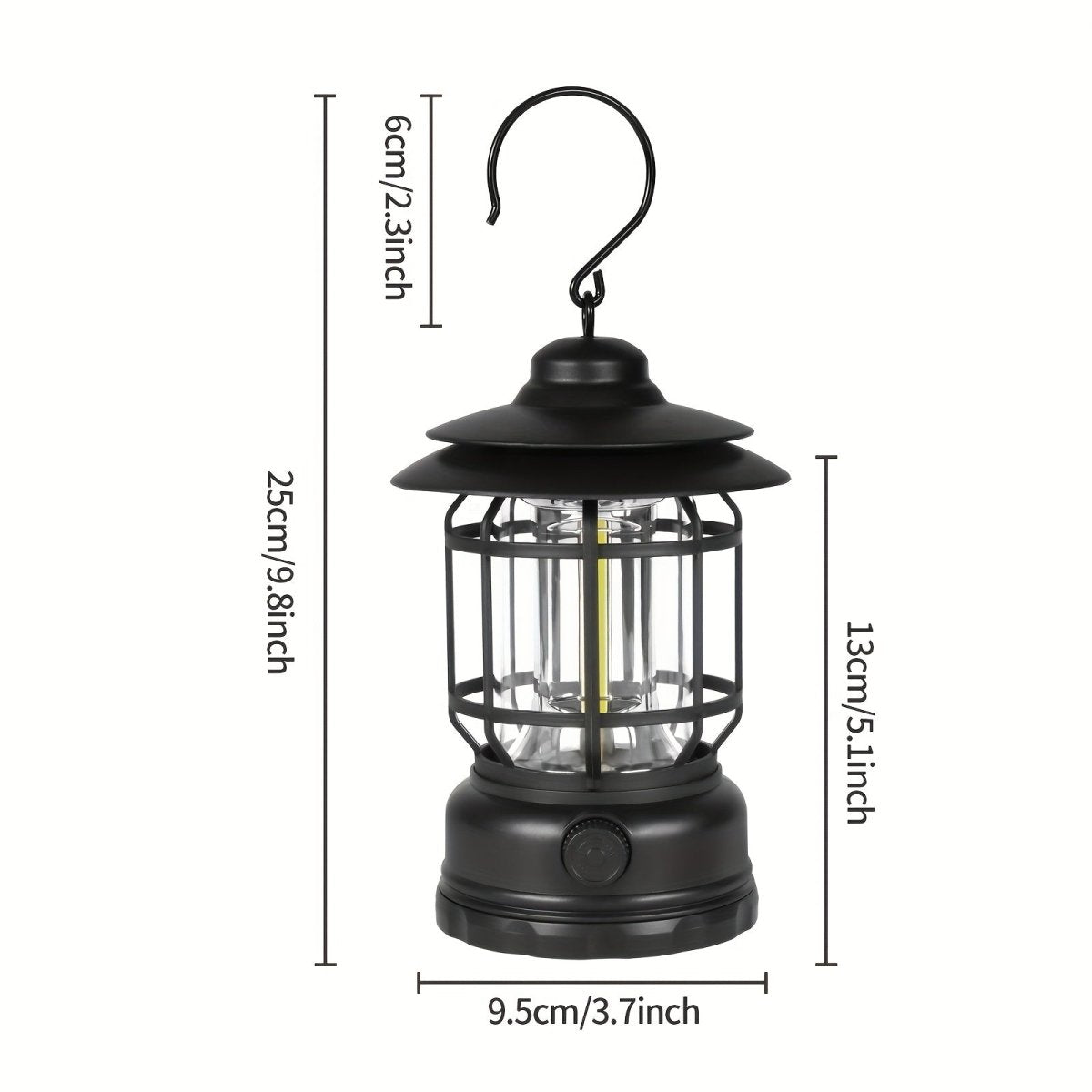 Rechargeable LED Camping Lantern with USB Charging & Adjustable Brightness-Field & Wild