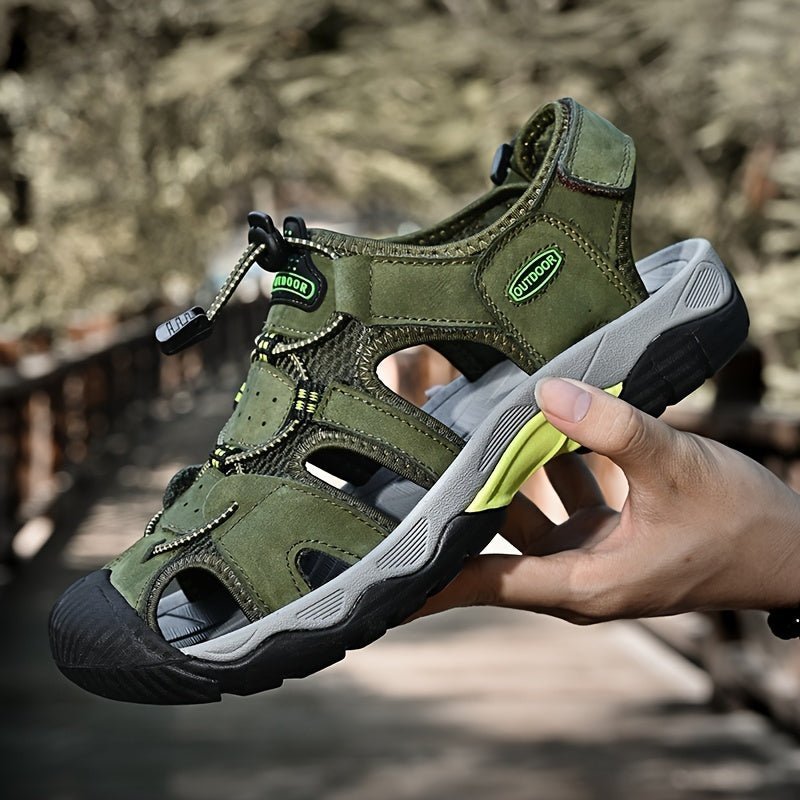Men’s Breathable Outdoor Sandals with Adjustable Elastic Lace-Field & Wild