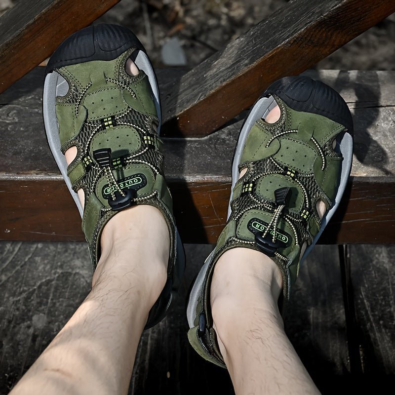 Men’s Breathable Outdoor Sandals with Adjustable Elastic Lace-Field & Wild