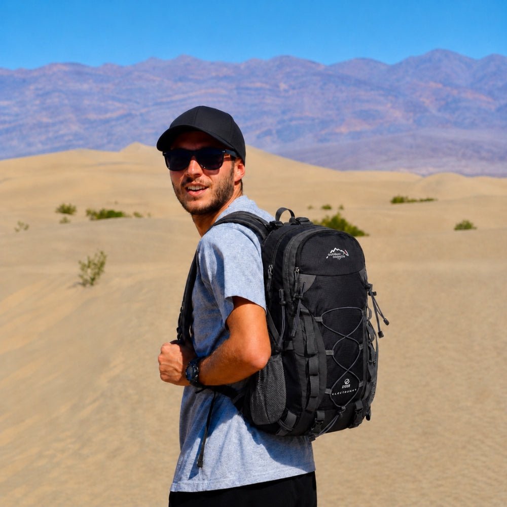 Lightweight 40L Trekking Backpack with Ventilated Back Panel-Field & Wild