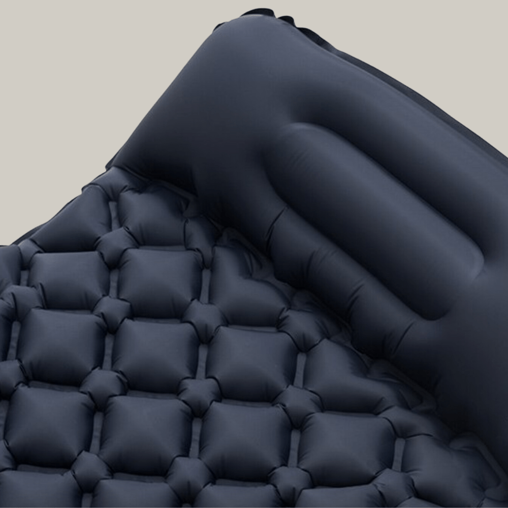 Inflatable Camping Sleeping Mat with Built-In Foot Pump-Field & Wild