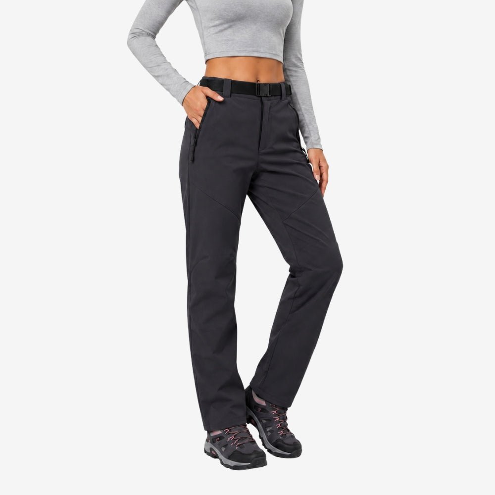 Women’s Waterproof Insulated Hiking Trousers with Fleece Lining-Field & Wild