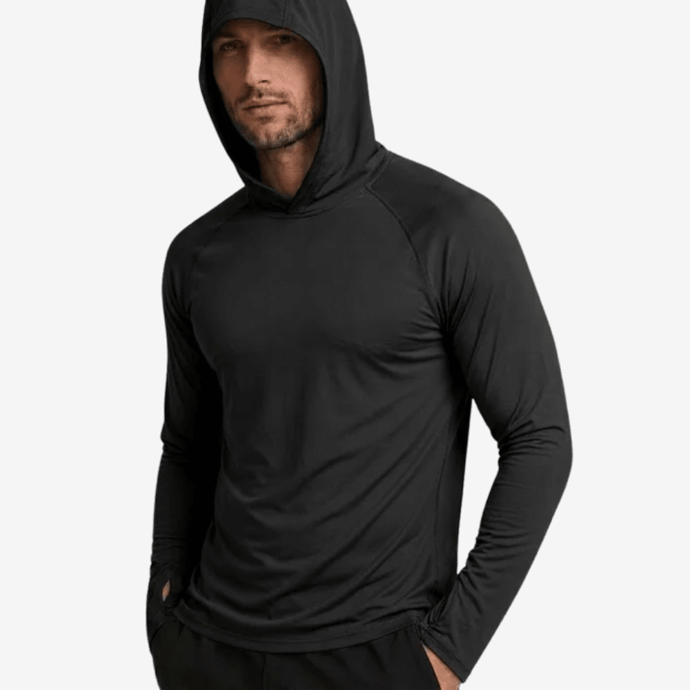 Men’s Lightweight UPF 50+ Sun Hoodie with Thumb Loops-Field & Wild
