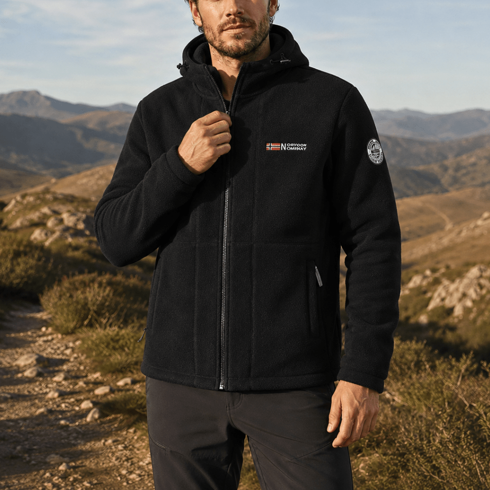 Men’s Fleece-Lined Outdoor Jacket with Windproof Protection-Field & Wild