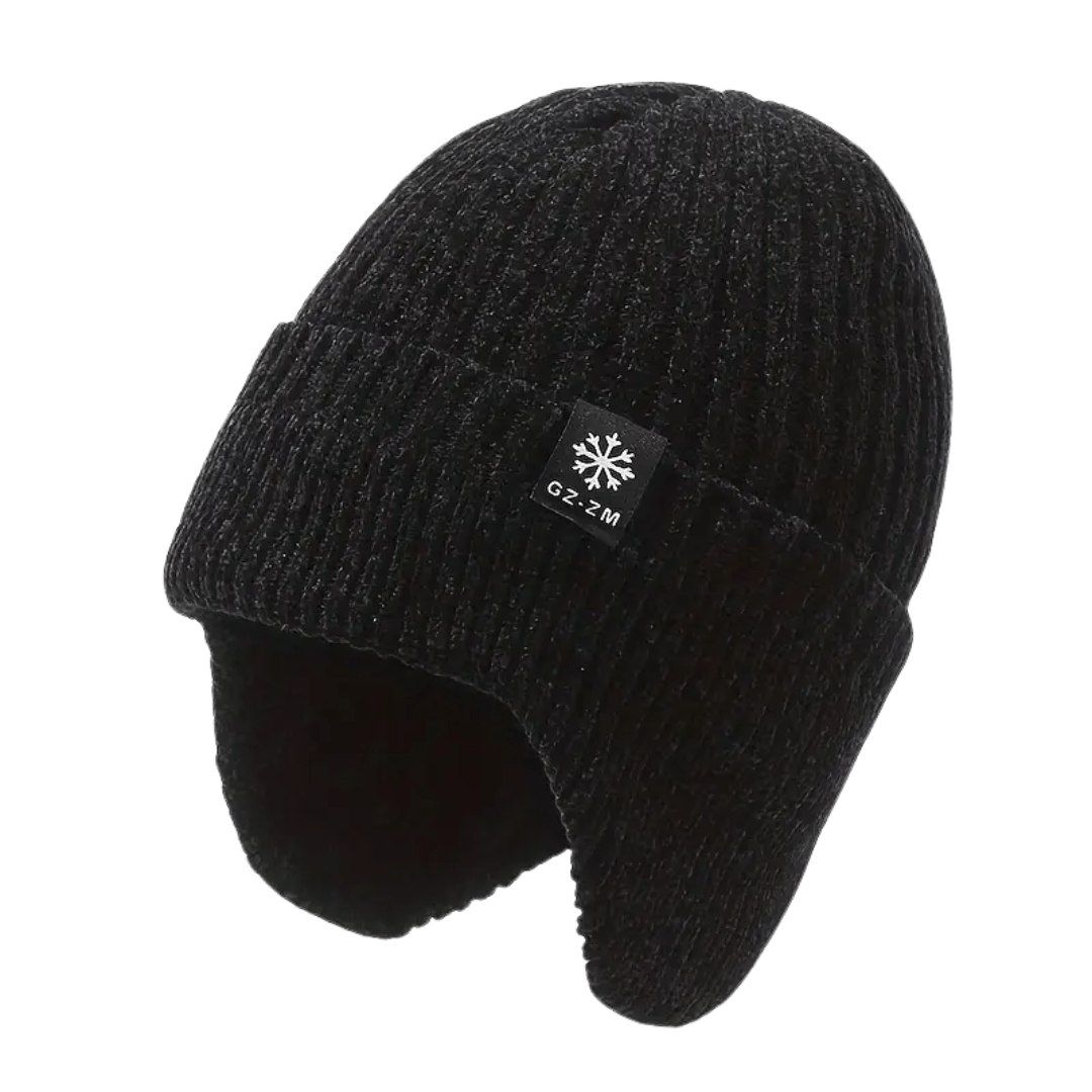 Men’s Fleece-Lined Knitted Winter Hat with Ear Coverage-Field & Wild