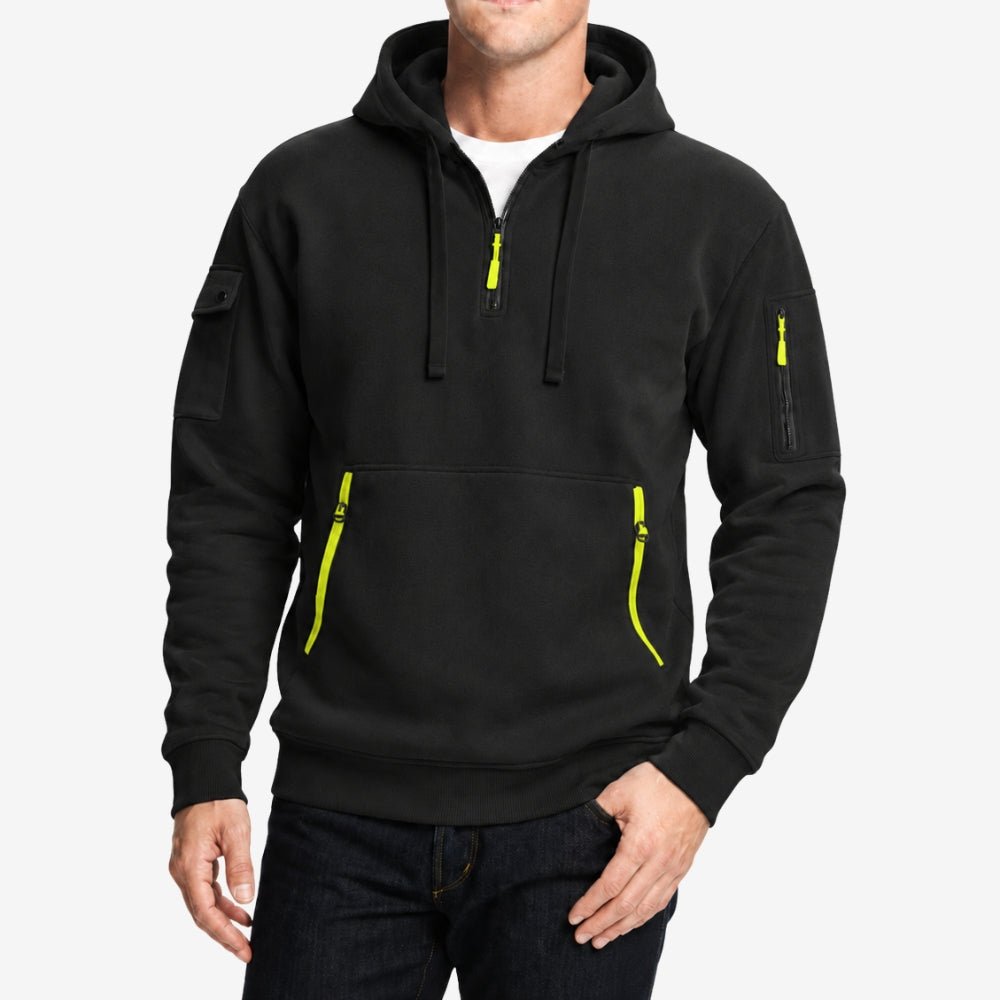 Breathable Half-Zip Hoodie for Outdoor Walking & Layering-Field & Wild