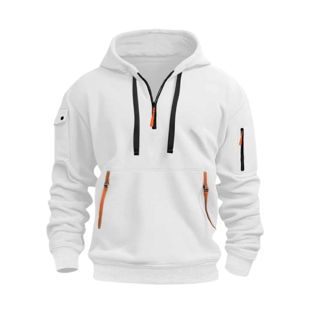 Breathable Half-Zip Hoodie for Outdoor Walking & Layering-Field & Wild