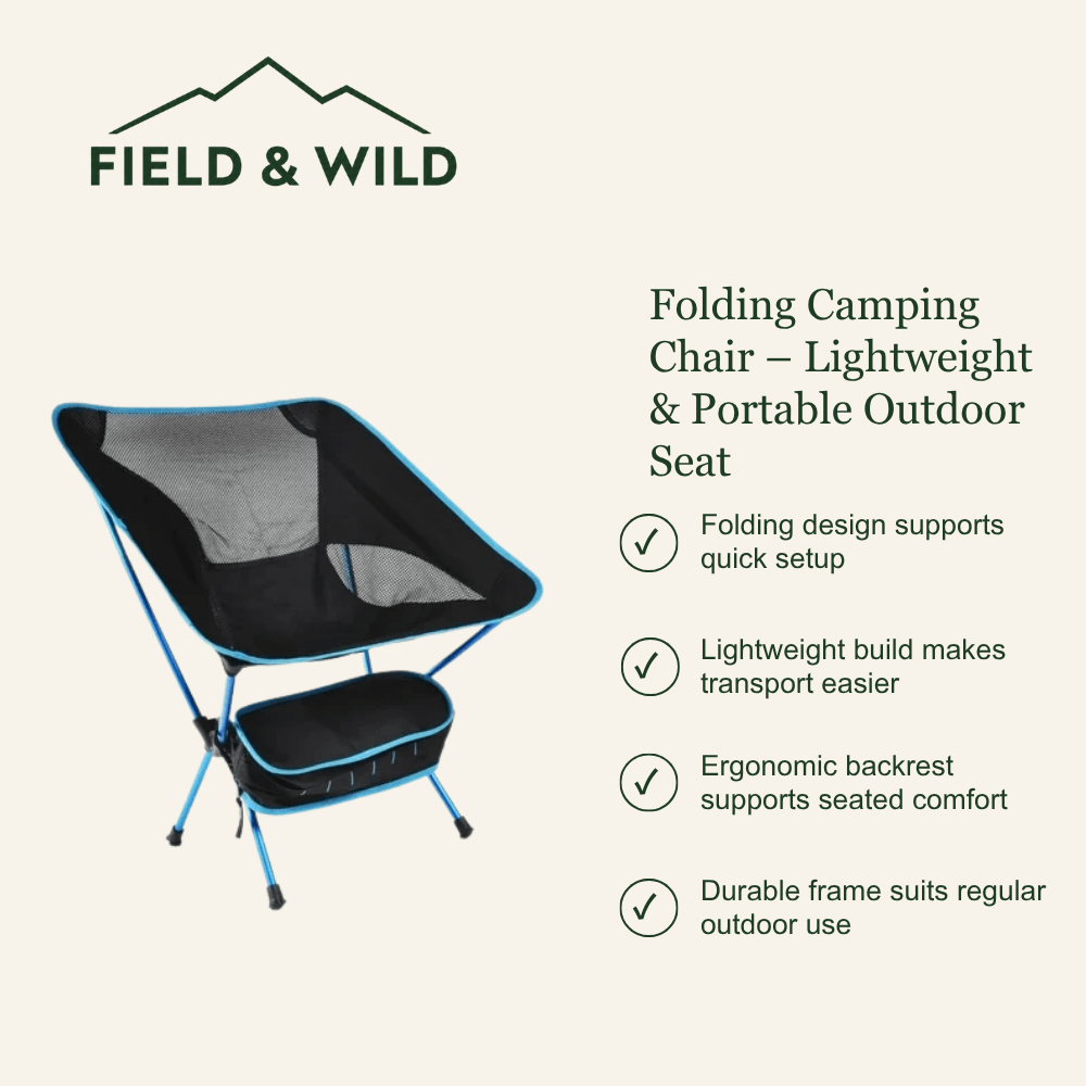Folding Camping Chair – Lightweight & Portable Outdoor Seat-Field & Wild