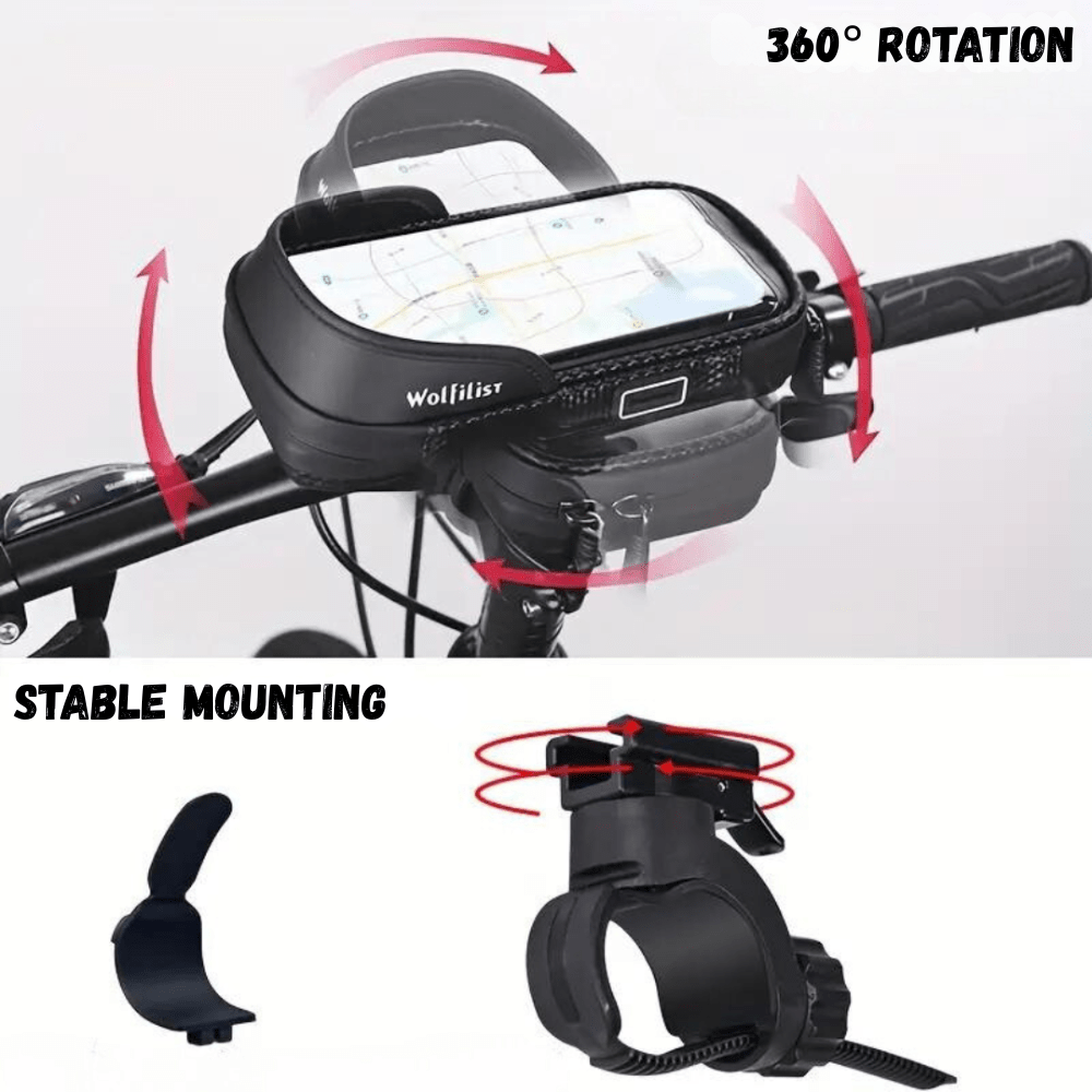 Rotatable Bike Phone Mount with Water-Resistant Touchscreen Case-Field & Wild