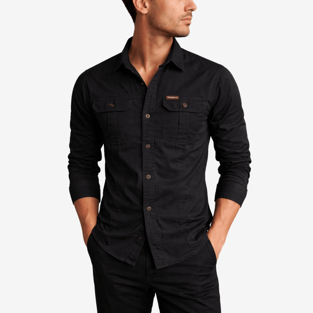 Men’s Lightweight Long-Sleeve Outdoor Shirt with Chest Pockets-Field & Wild