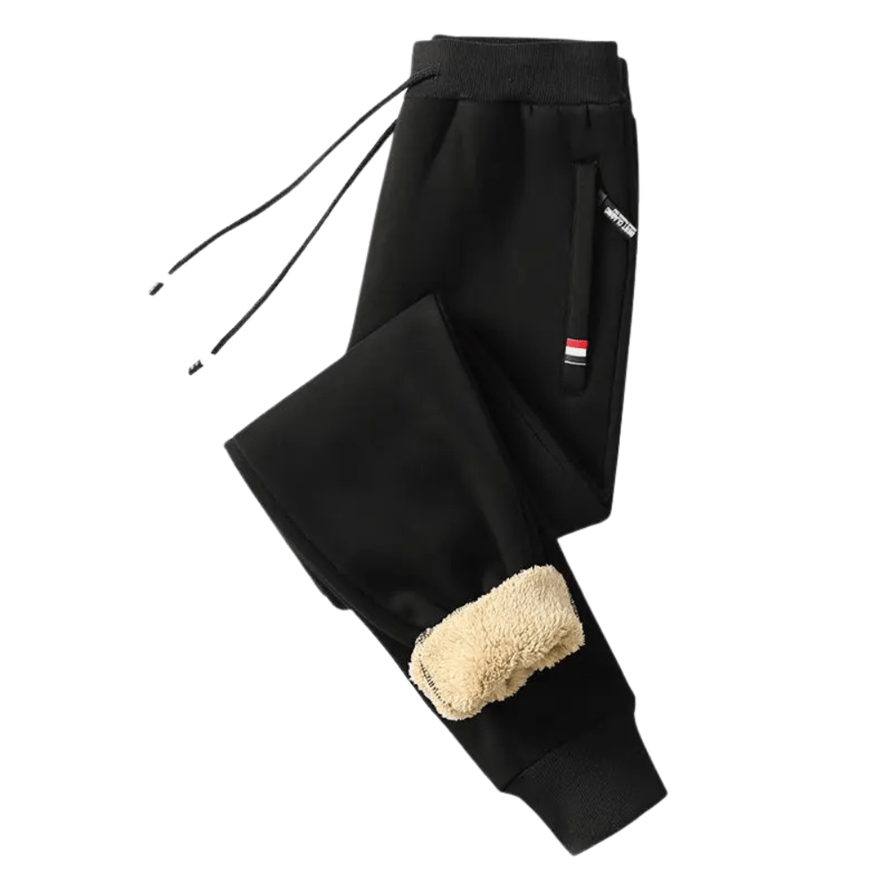 Warm Fleece-Lined Jogging Trousers with Drawstring Waist-Field & Wild