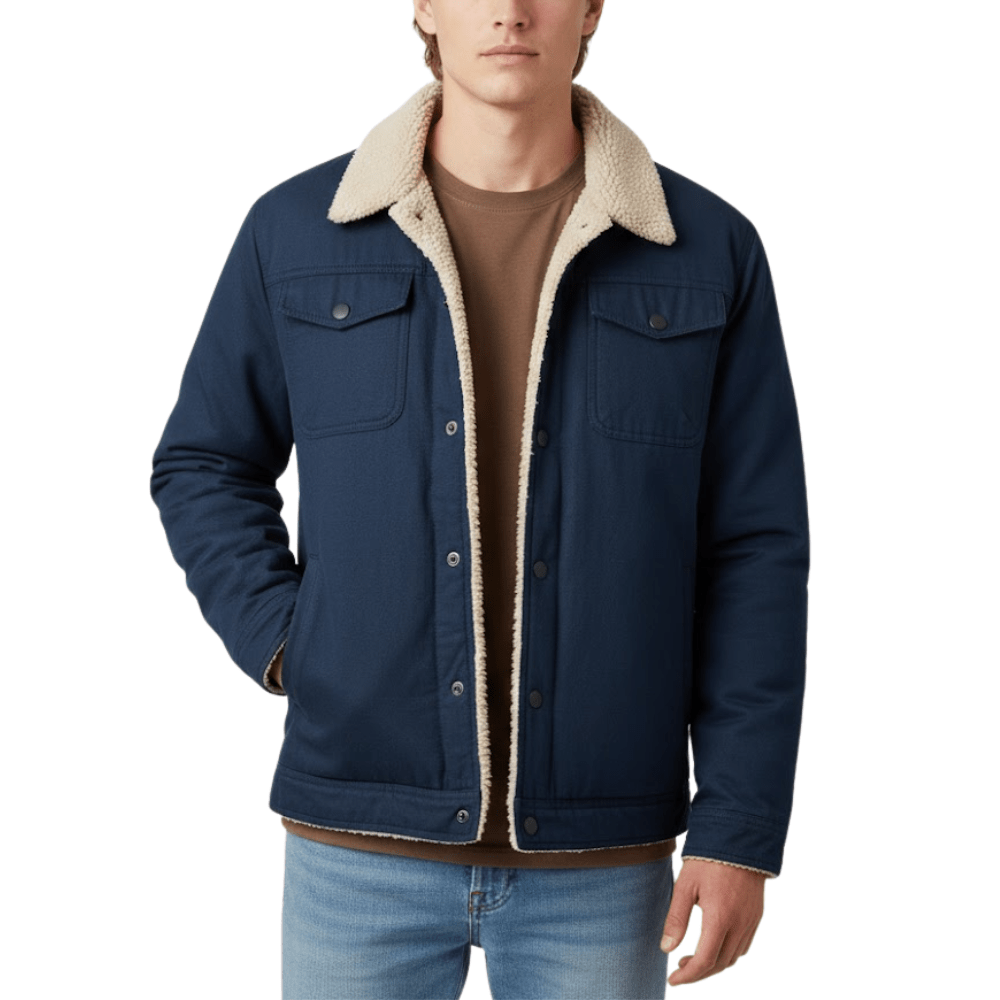 Men’s Button-Up Fleece Jacket for Outdoor Layering-Field & Wild