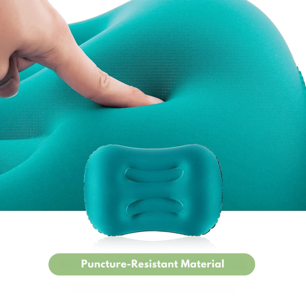 Compact Inflatable Camping Pillow with Ergonomic Neck Support-Field & Wild