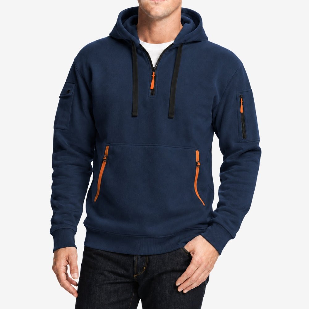 Breathable Half-Zip Hoodie for Outdoor Walking & Layering-Field & Wild