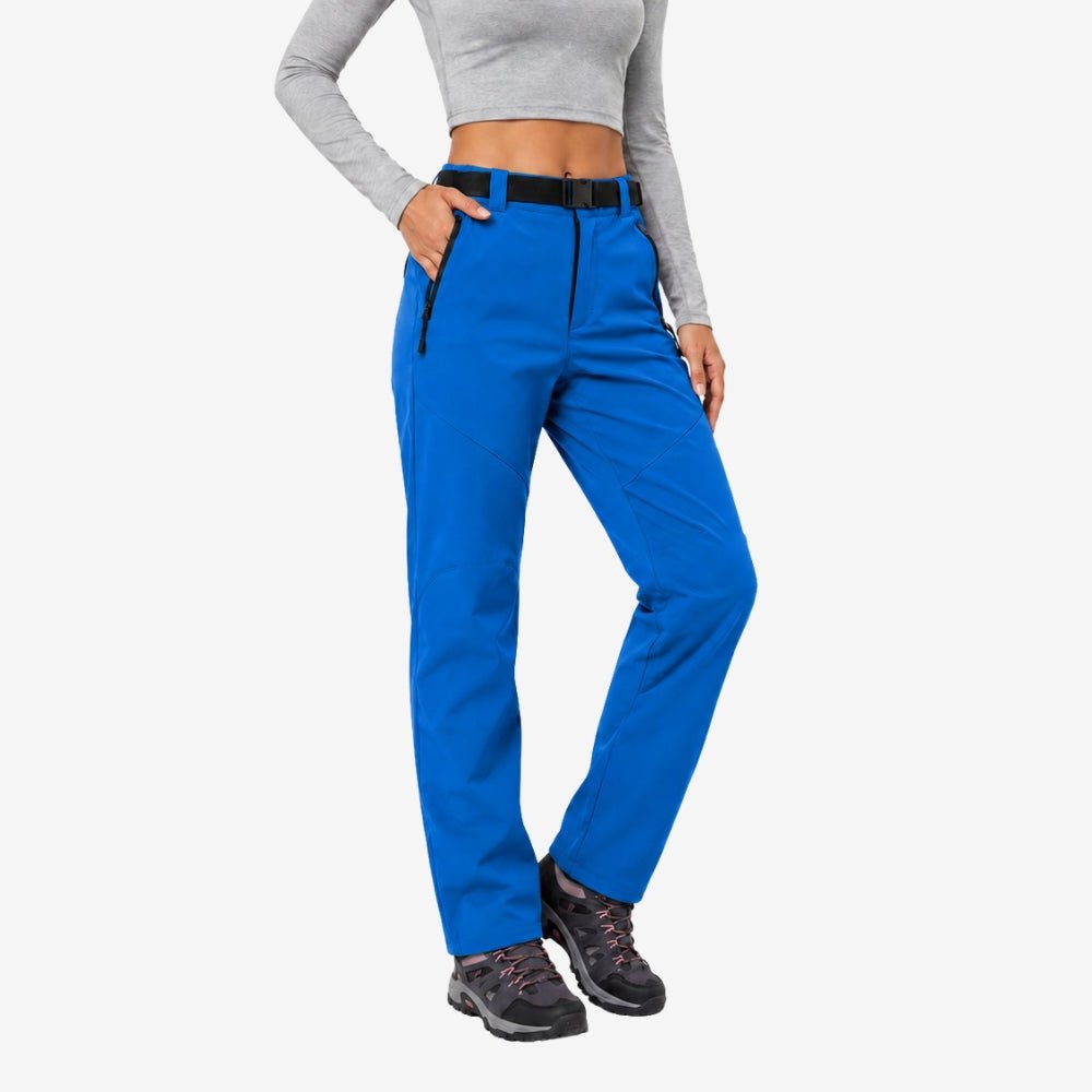 Women’s Waterproof Insulated Hiking Trousers with Fleece Lining-Field & Wild