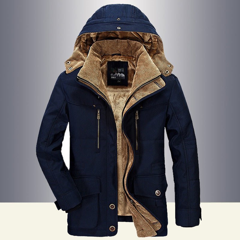 Men’s Padded Winter Jacket with Detachable Hood-Field & Wild