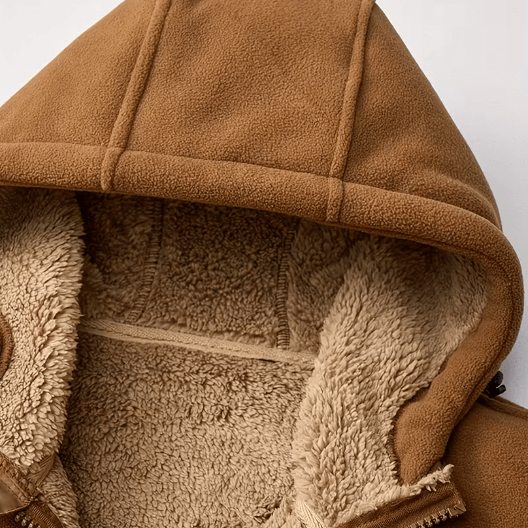 Men’s Fleece-Lined Hooded Winter Jacket for Outdoor Wear-Field & Wild