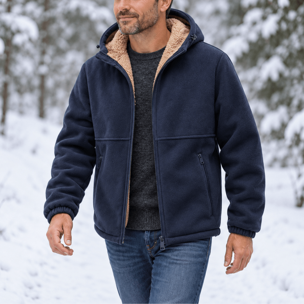 Men’s Fleece-Lined Hooded Winter Jacket for Outdoor Wear-Field & Wild
