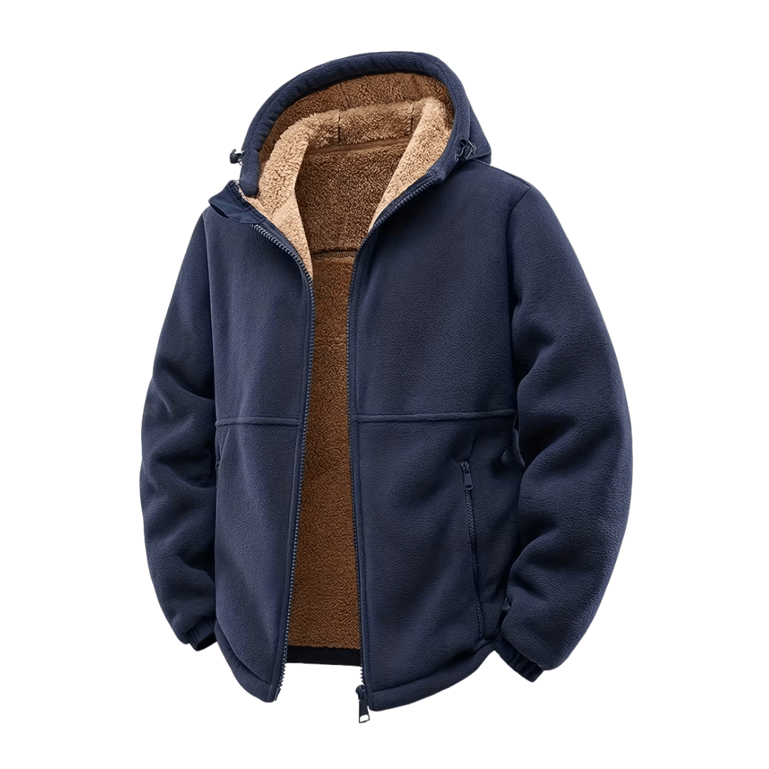 Men’s Fleece-Lined Hooded Winter Jacket for Outdoor Wear-Field & Wild