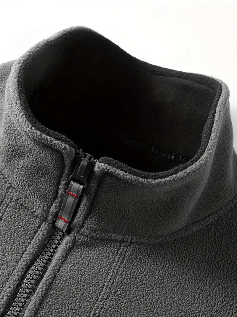 Thermal Breathable Fleece Jacket with Full Zip Design-Field & Wild
