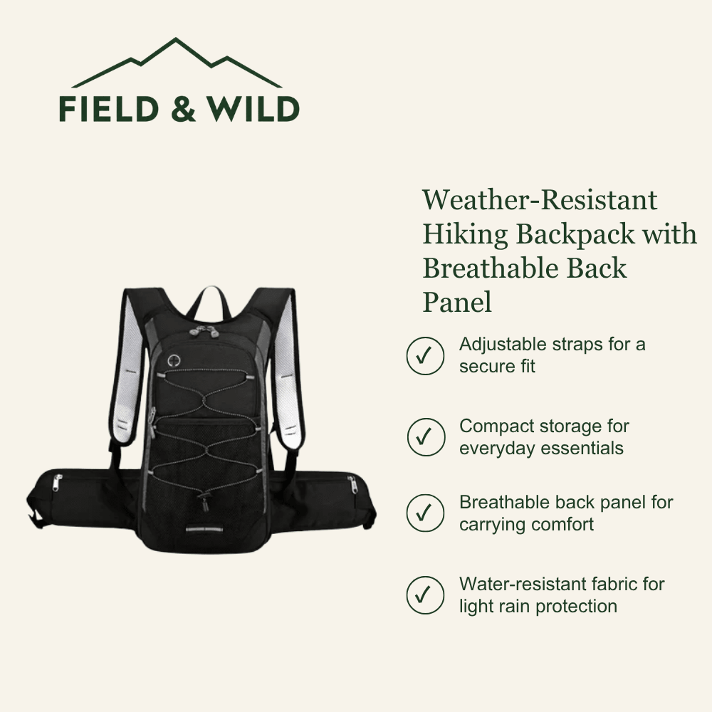 Weather-Resistant Hiking Backpack with Breathable Back Panel-Field & Wild