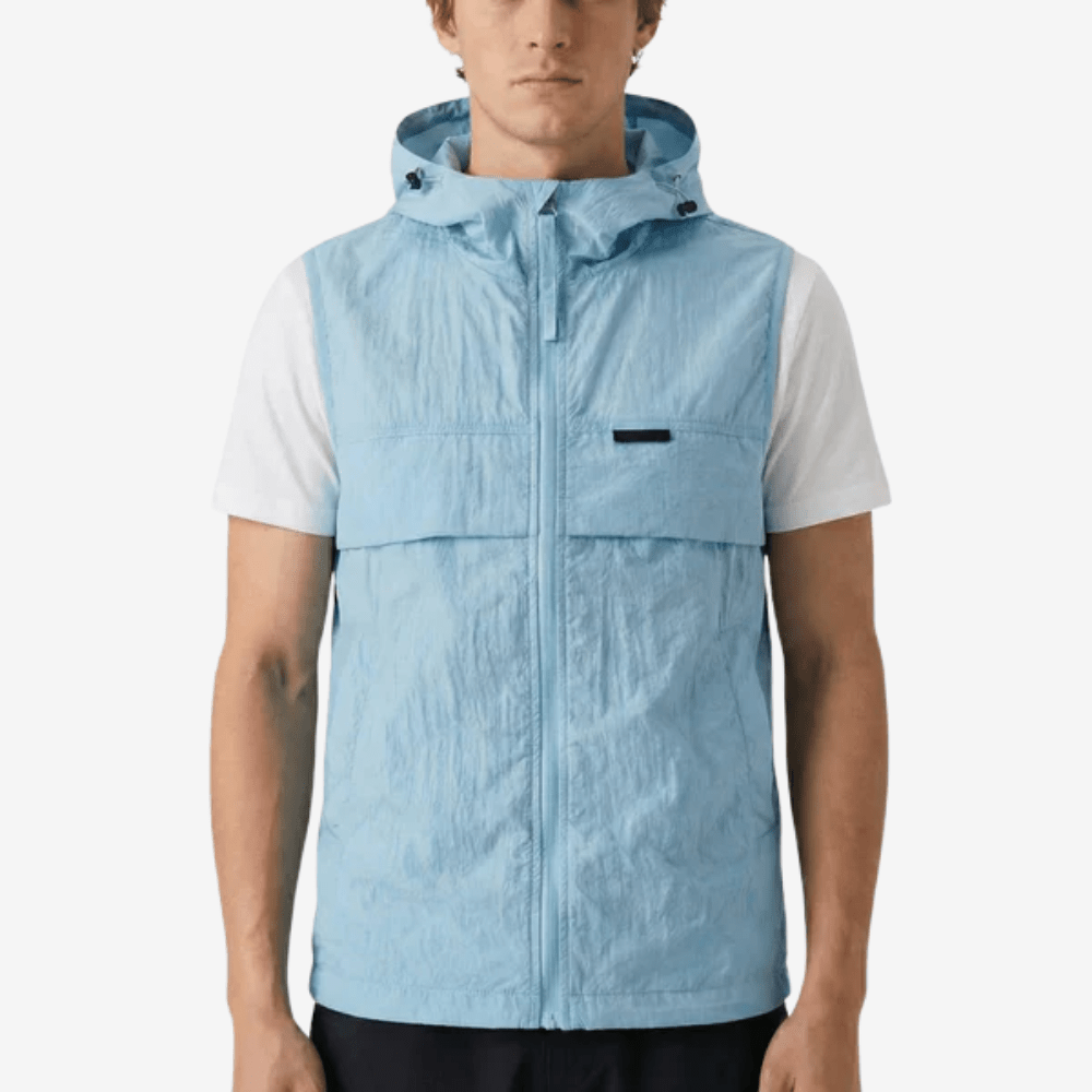 Lightweight Hooded Sleeveless Vest for Outdoor Walking-Field & Wild
