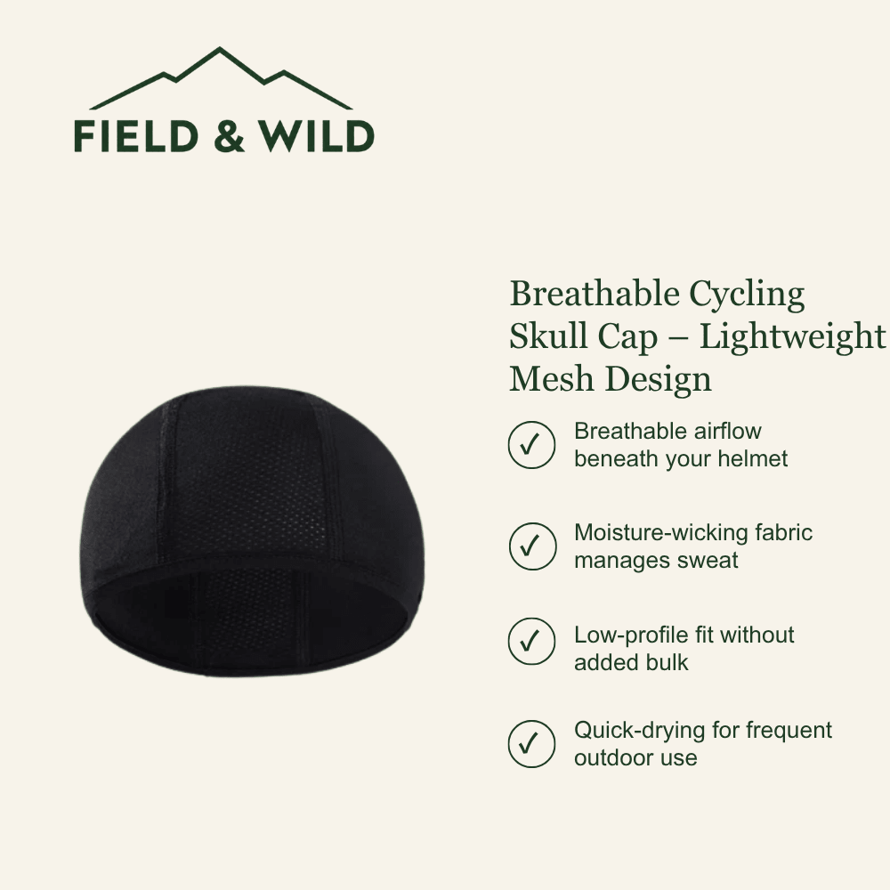 Breathable Cycling Skull Cap – Lightweight Mesh Design-Field & Wild