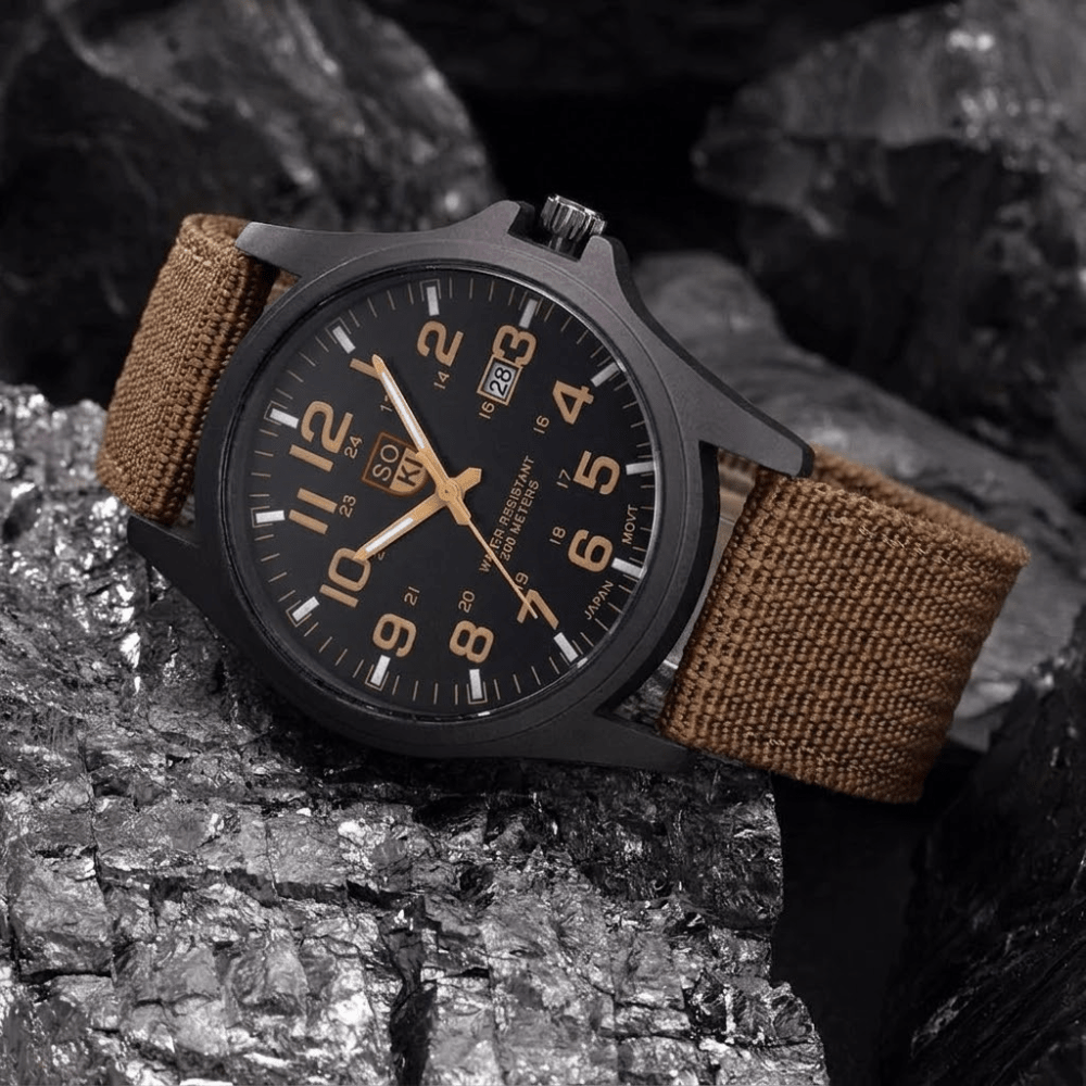 Men’s Water-Resistant Outdoor Watch with Stopwatch & Backlit Display-Field & Wild