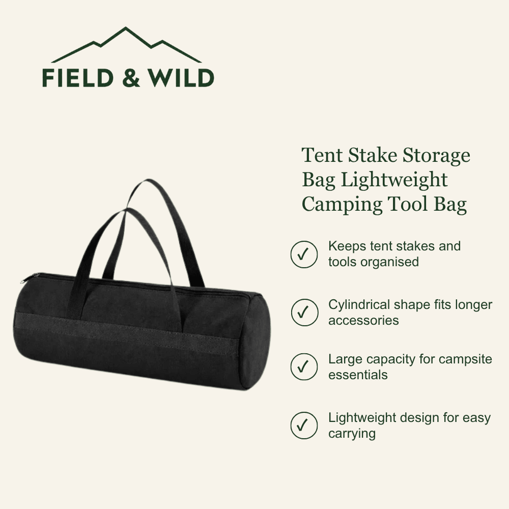 Tent Stake Storage Bag Lightweight Camping Tool Bag-Field & Wild
