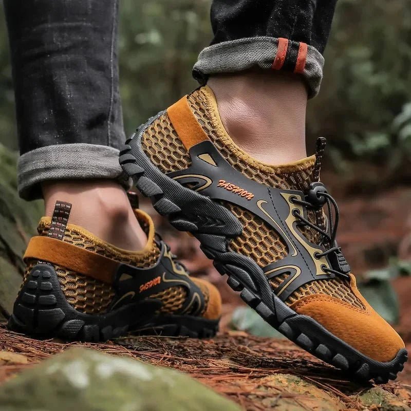 Men’s Grippy Hiking Shoes with Durable Mid-Height Support-Field & Wild