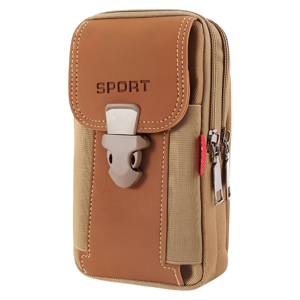 Compact Hiking Pouch with Belt Attachment & Zipped Compartments-Field & Wild