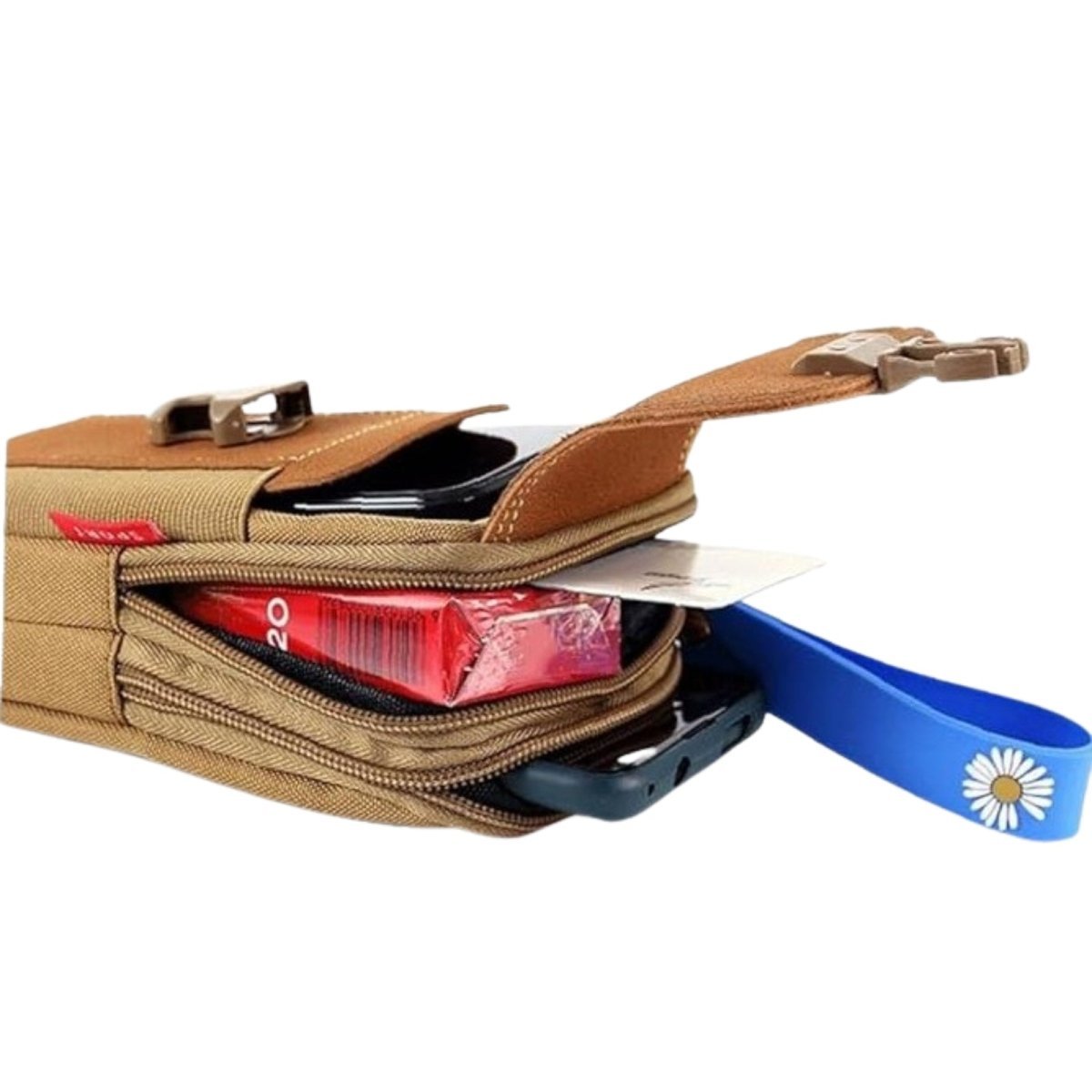Compact Hiking Pouch with Belt Attachment & Zipped Compartments-Field & Wild