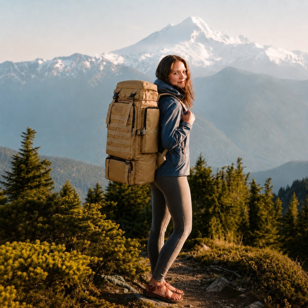 Hiking Backpack Durable Canvas Rucksack | Active Peaks-Field & Wild