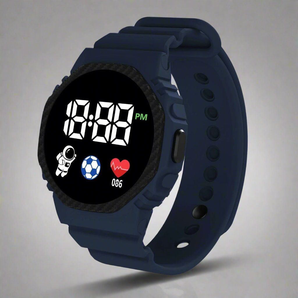 Children’s Water-Resistant Digital Watch with LED Display-Field & Wild