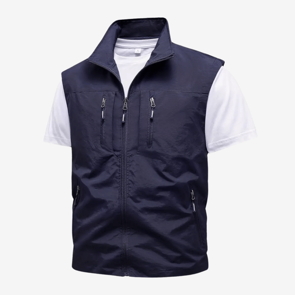 Men’s Lightweight Hiking Gilet with High Collar-Field & Wild
