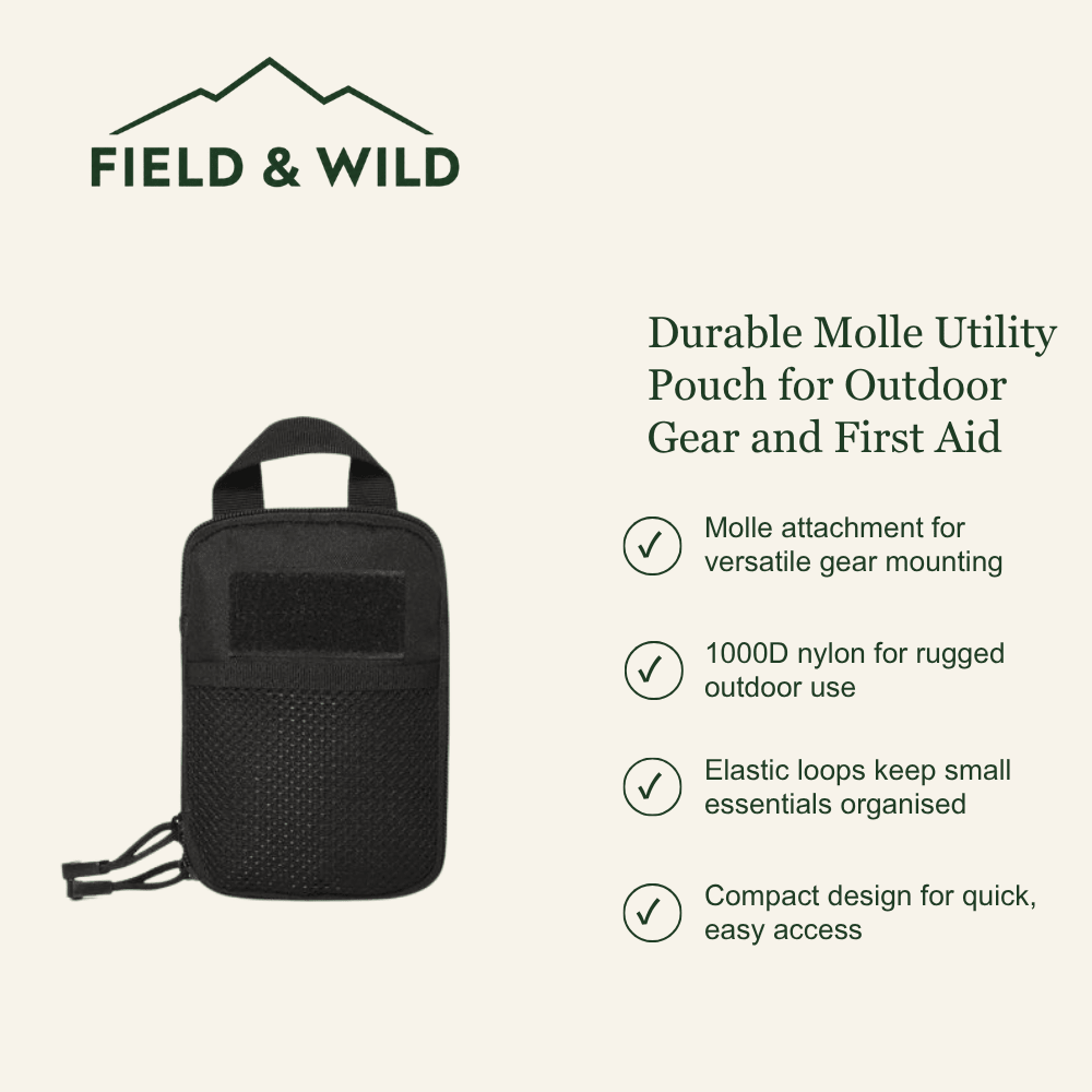 Durable Molle Utility Pouch for Outdoor Gear and First Aid-Field & Wild