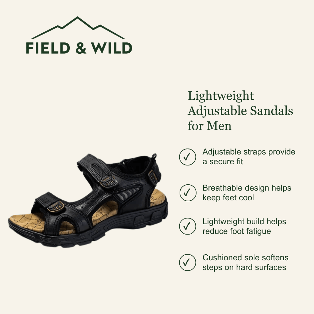 Lightweight Adjustable Sandals for Men - Field & Wild-Field & Wild