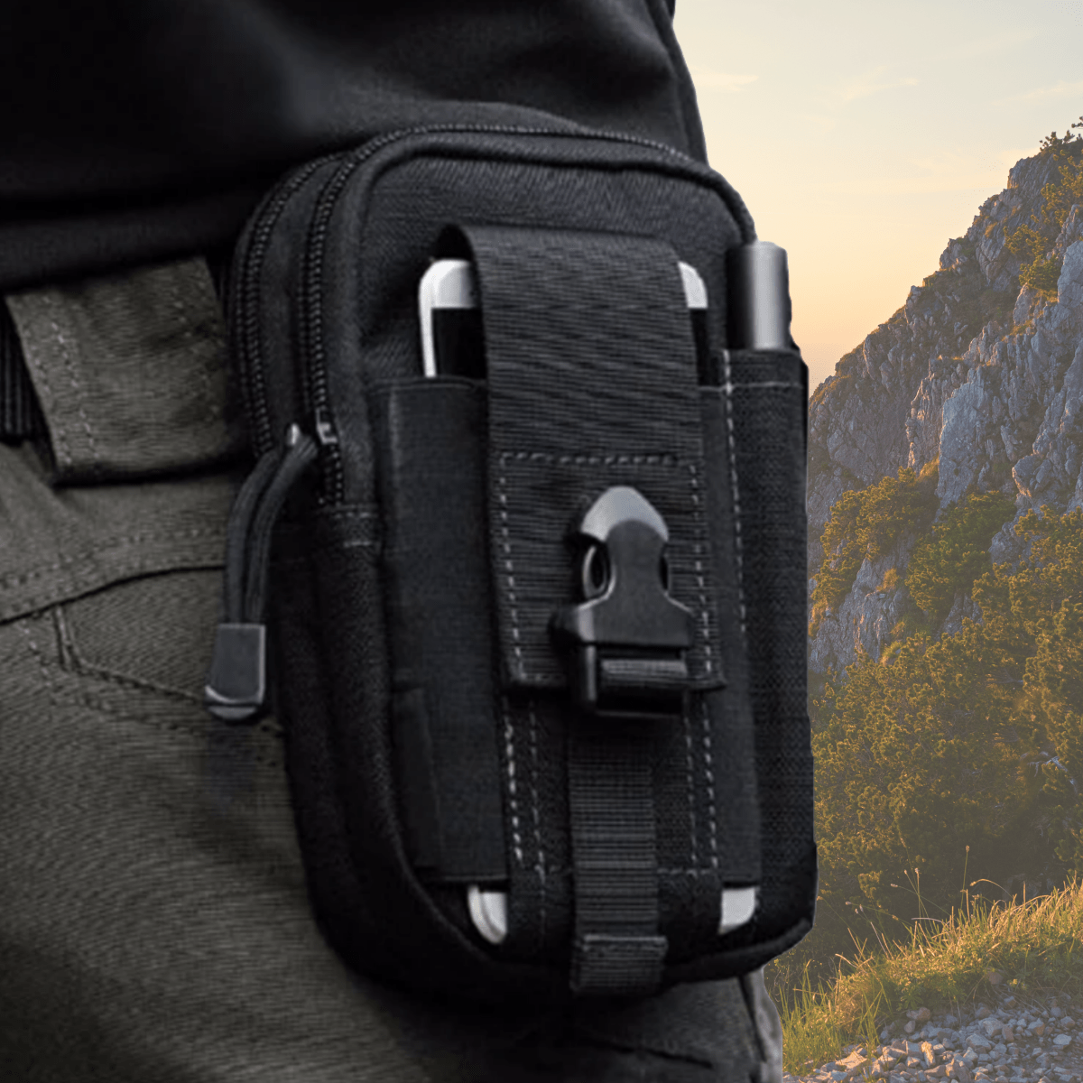 Water-Resistant Waist Bag with Adjustable Hands-Free Fit-Field & Wild