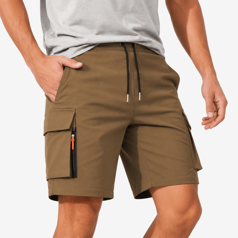 Men’s Lightweight Cargo Shorts with Secure Zip Pockets-Field & Wild