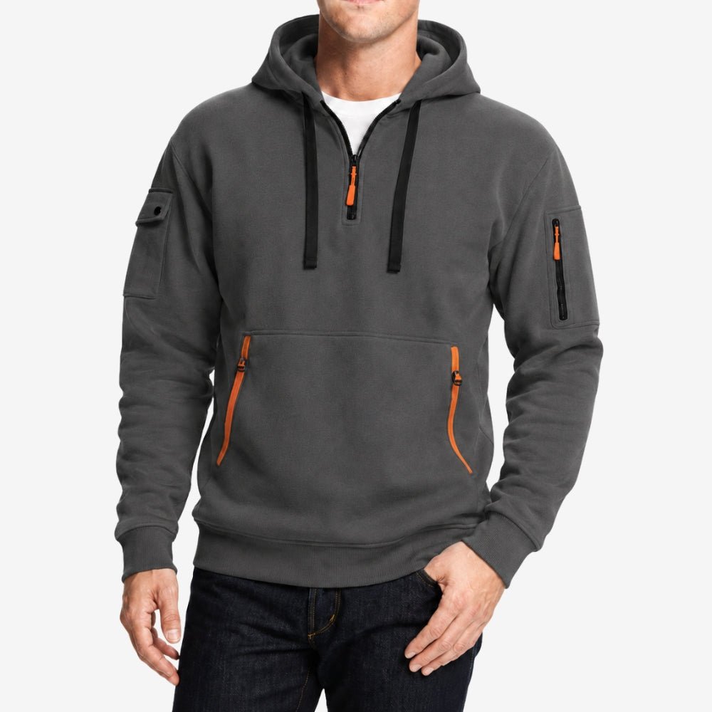 Breathable Half-Zip Hoodie for Outdoor Walking & Layering-Field & Wild