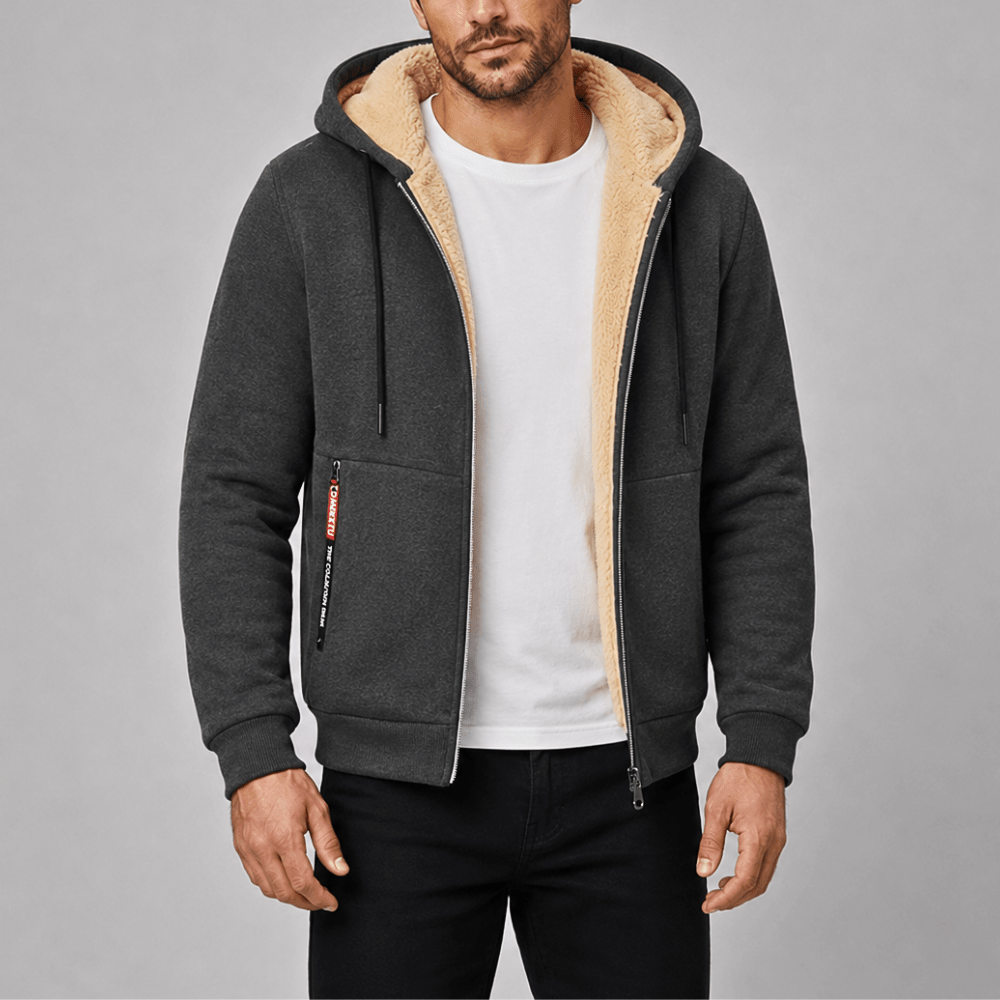 Men’s Hooded Outdoor Jacket with Fleece Lining-Field & Wild