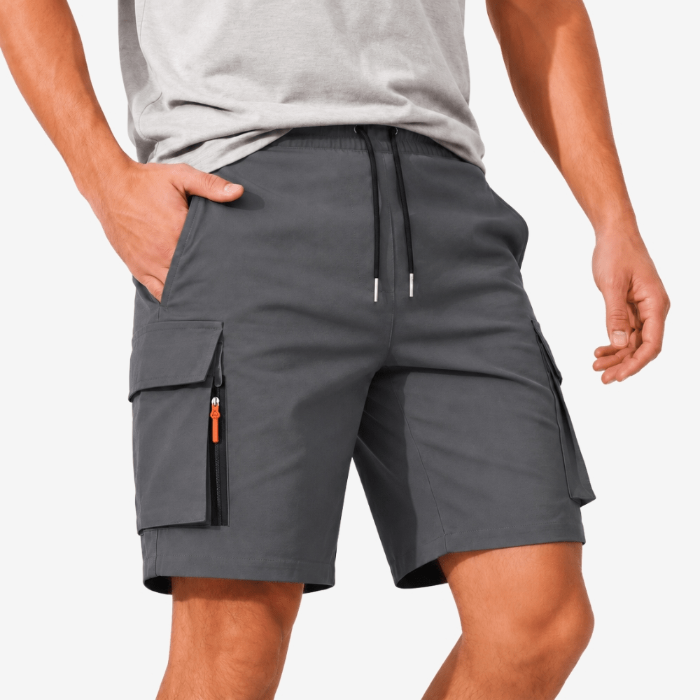 Men’s Lightweight Cargo Shorts with Secure Zip Pockets-Field & Wild