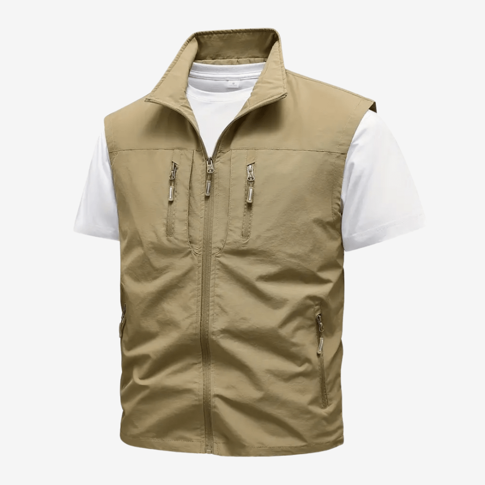 Men’s Lightweight Hiking Gilet with High Collar-Field & Wild