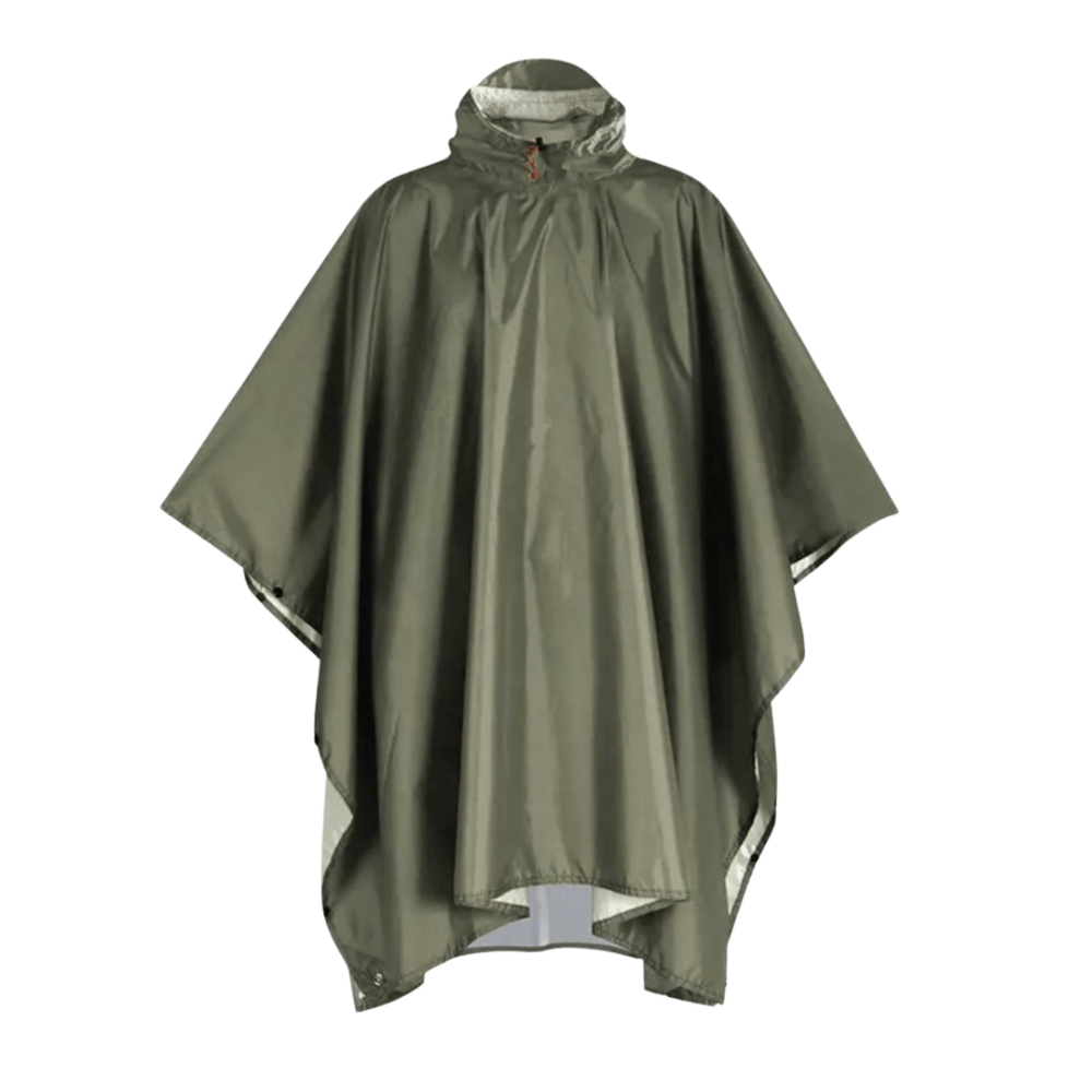 Foldable Waterproof Hiking Poncho with Adjustable Hood-Field & Wild