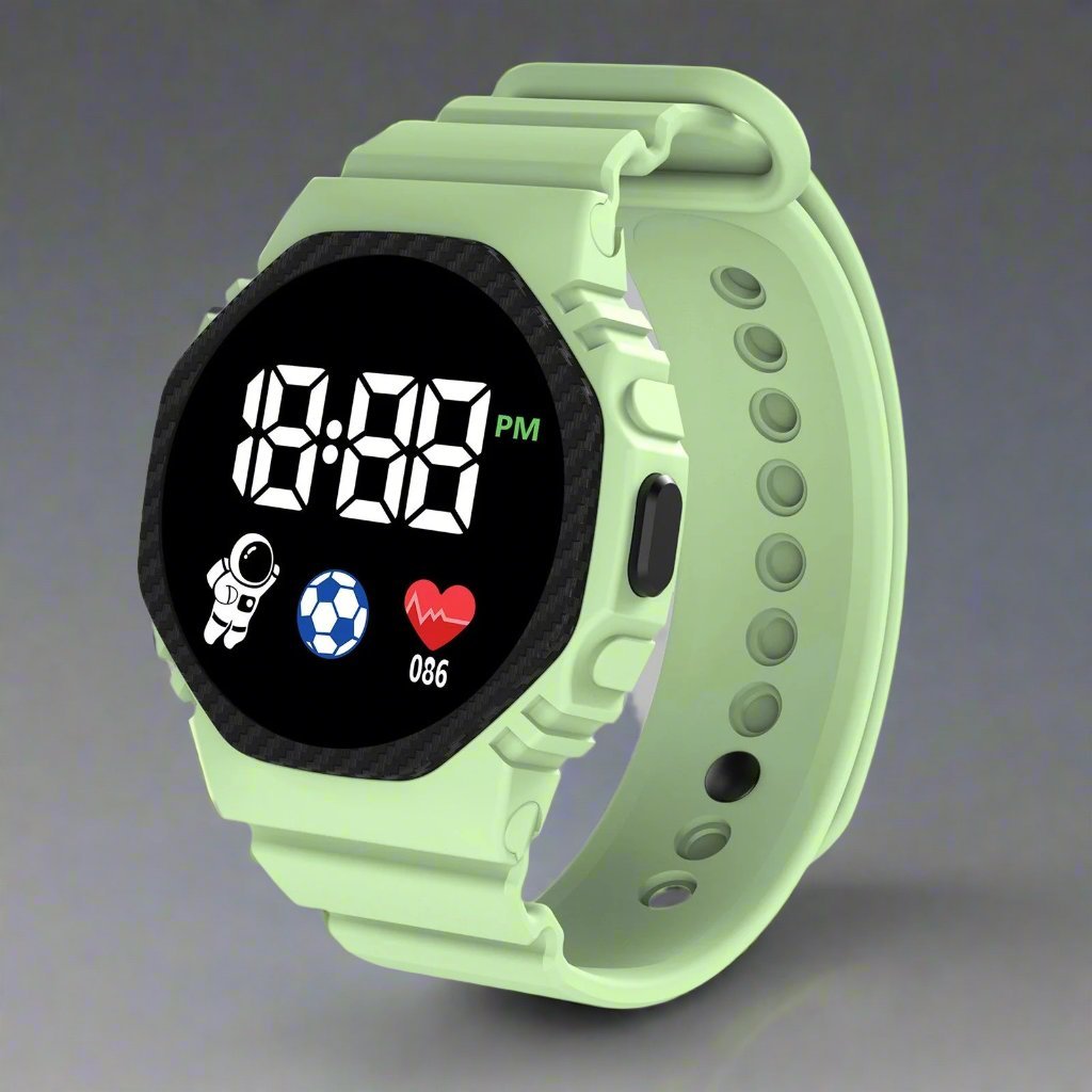 Children’s Water-Resistant Digital Watch with LED Display-Field & Wild