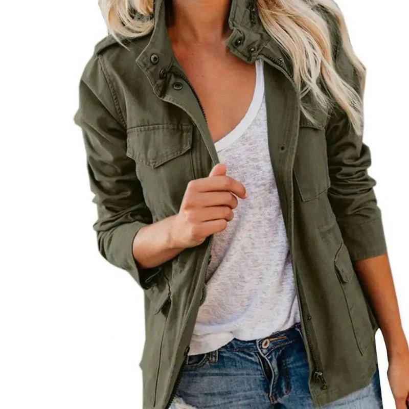Women’s Windproof Walking Jacket with Adjustable Waist-Field & Wild
