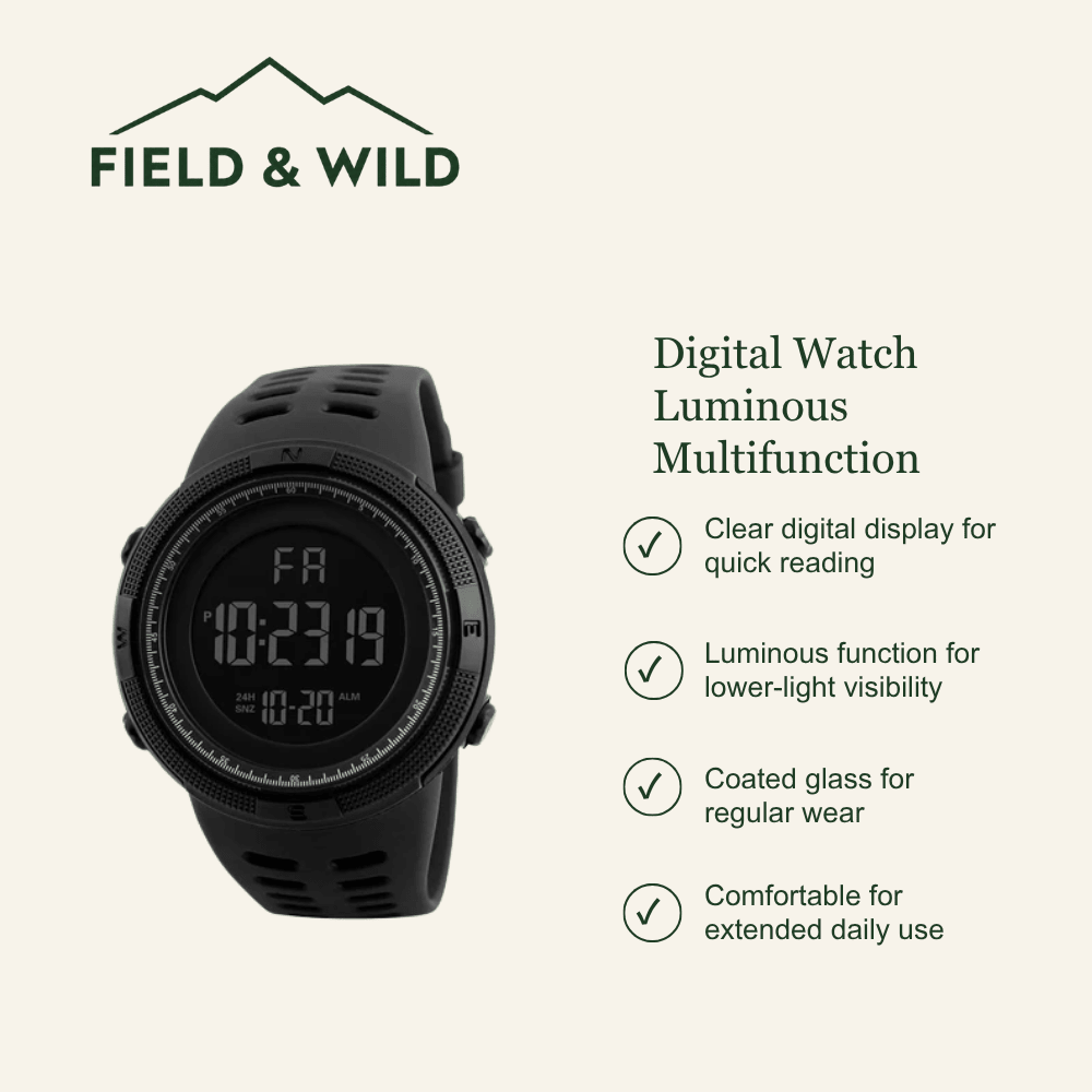 Digital Watch Luminous Multifunction - Field & Wild-Field & Wild