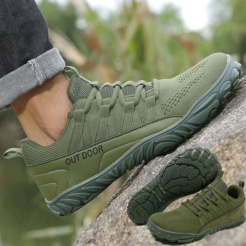 Wide-Fit Walking Shoes with Cushioned Non-Slip Sole-Field & Wild
